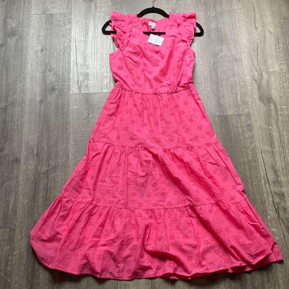 J.Crew Factory Eyelet Midi Dress